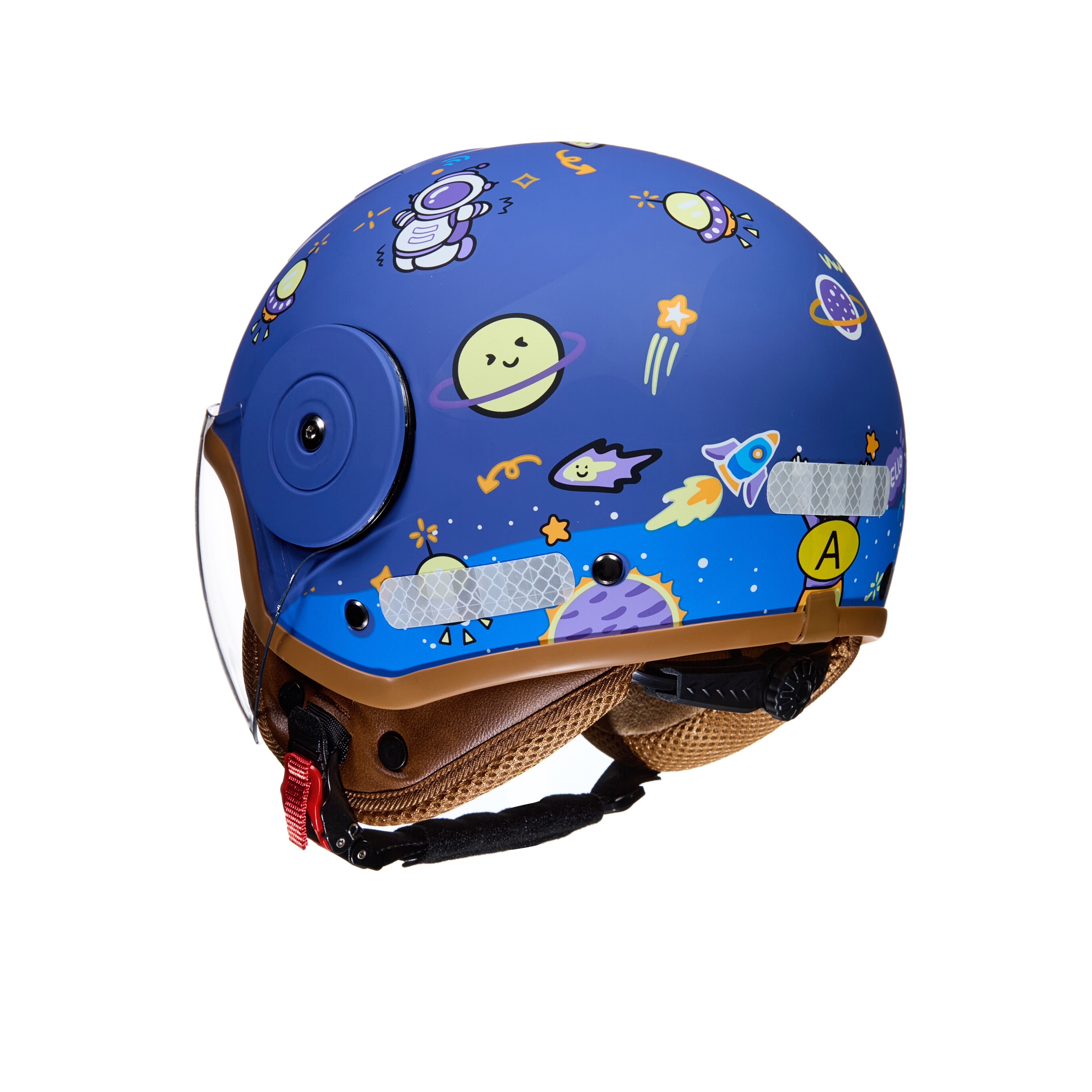 BYB/RNG starry sky blue BY-750S children's helmet for all seasons children's electric car half helmet boys and girls