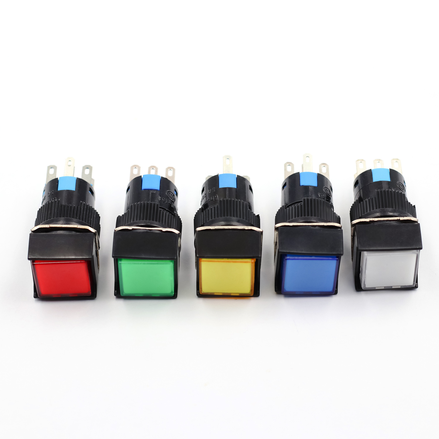 LA160A16Y-11D 16mm 5-pin LED lamp plastic push button switch