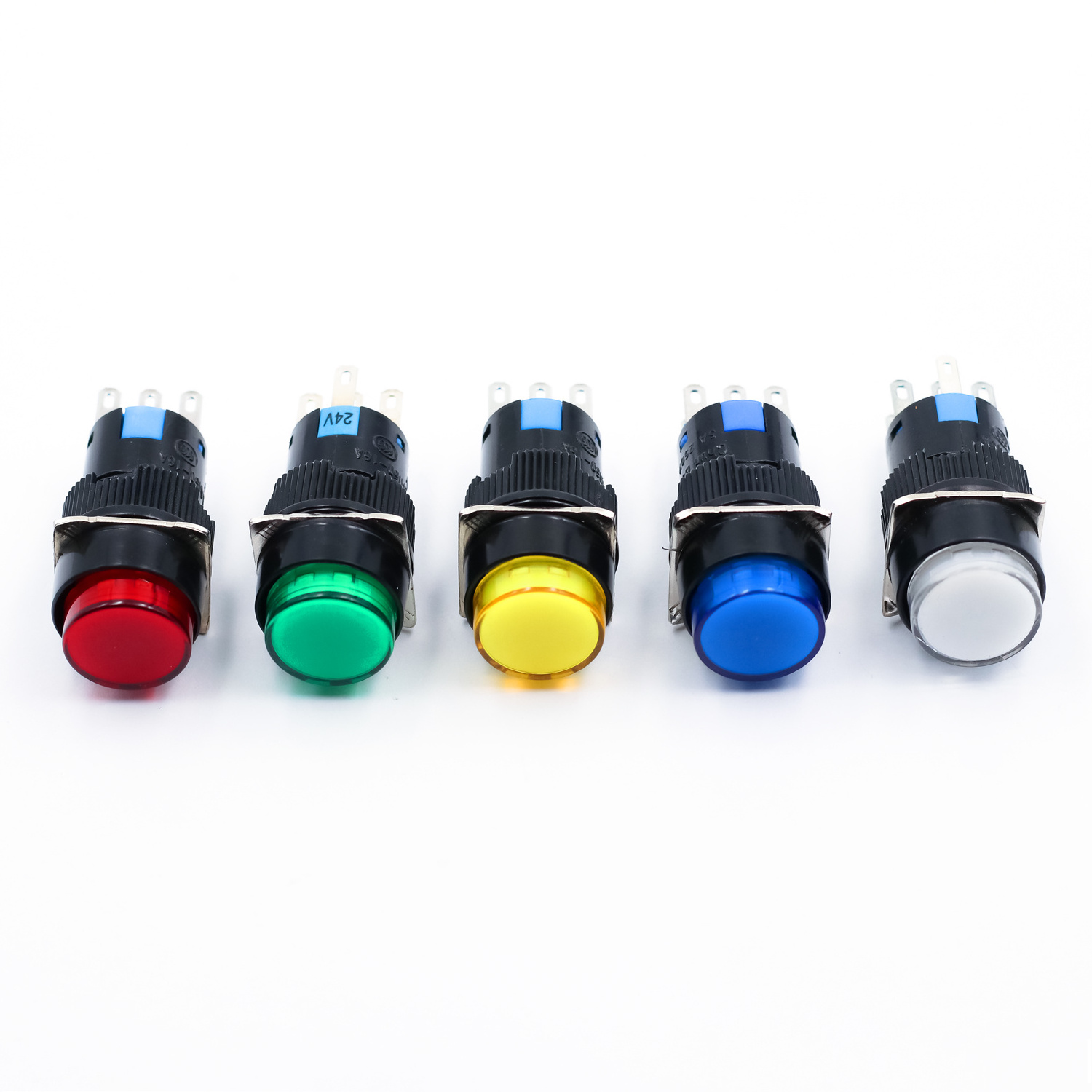 LA160A16Y-11D 16mm 5-pin LED lamp plastic push button switch