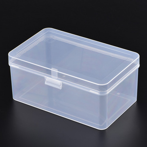 Custom Logo Packing Hard Empty Clear Case Container Stackable Small Plastic Kitchen Storage Tool Box