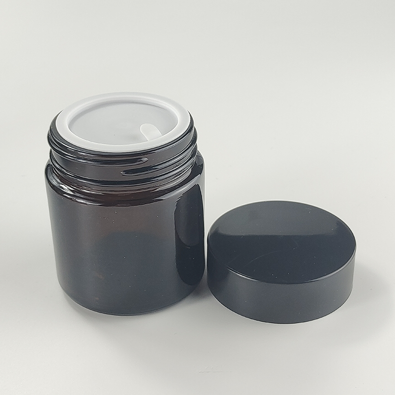 5g 10g 15g 20g 30g 50g 60g 100g 100g 250g 450g Amber glass cream jar with gold black sliver aluminium Cap