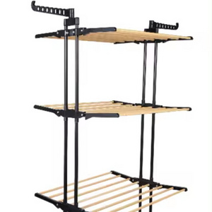 Customized Clothes Drying Rack 3 Tier Garment Rack for Outdoor and Indoor Iron Tube Sturdy Standing Clothes Hanger