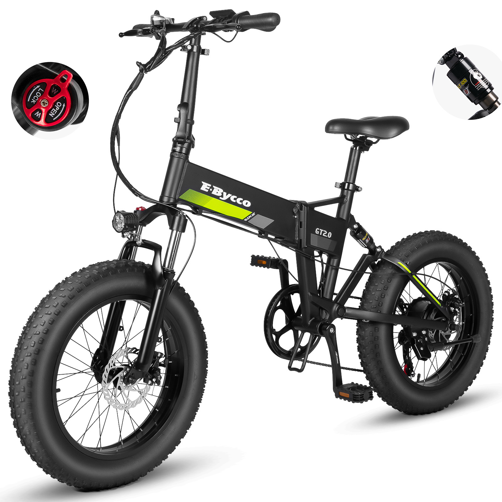 Folding Electric Bike for Adults 1000W Mountain Fatbike 20