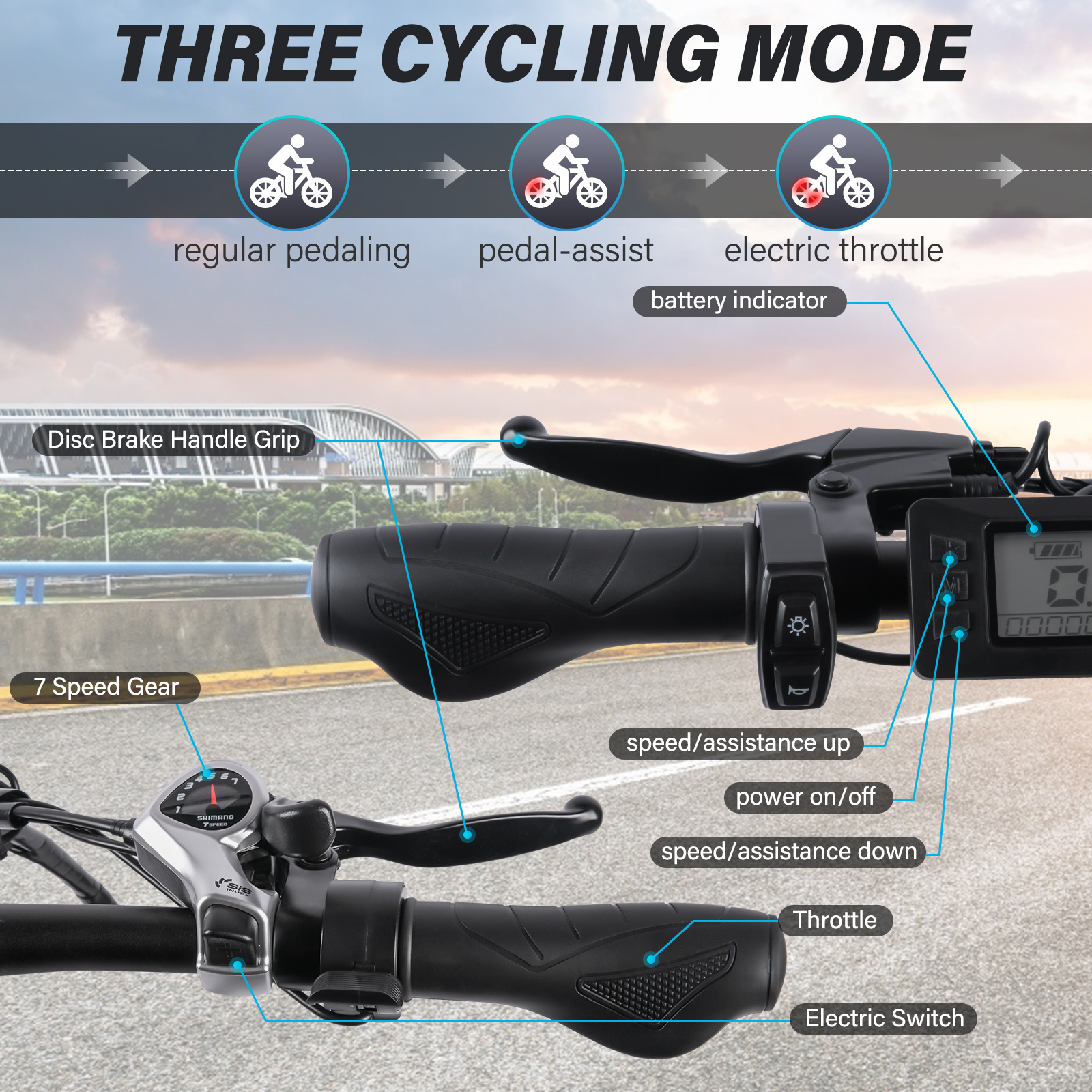 Folding Electric Bike for Adults 1000W Mountain Fatbike 20