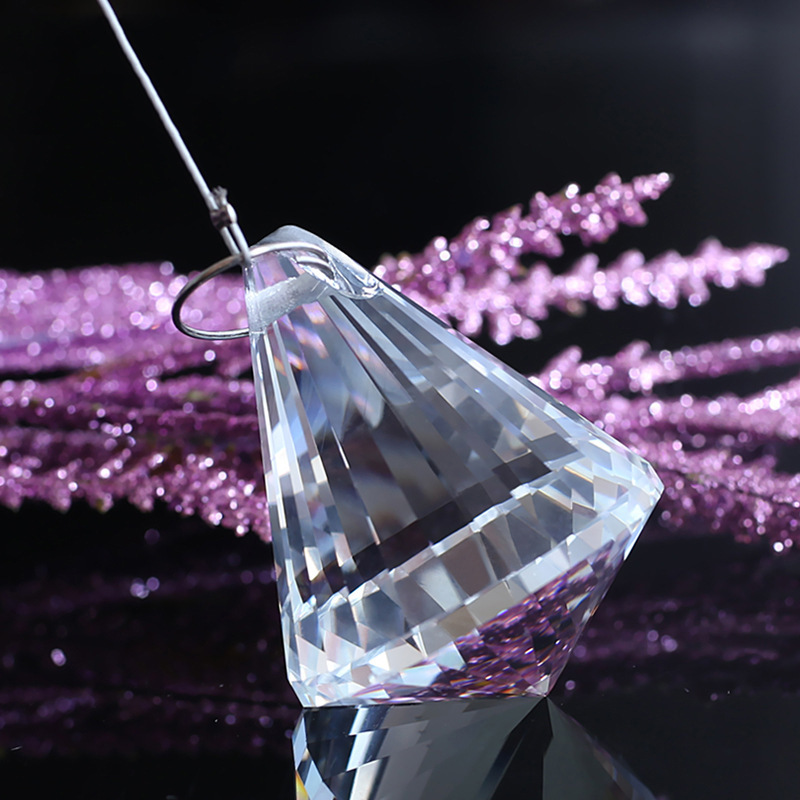 Lower MOQ CH crystal prisms crystal glass ball beads with hole for sun catcher chandelier hanger