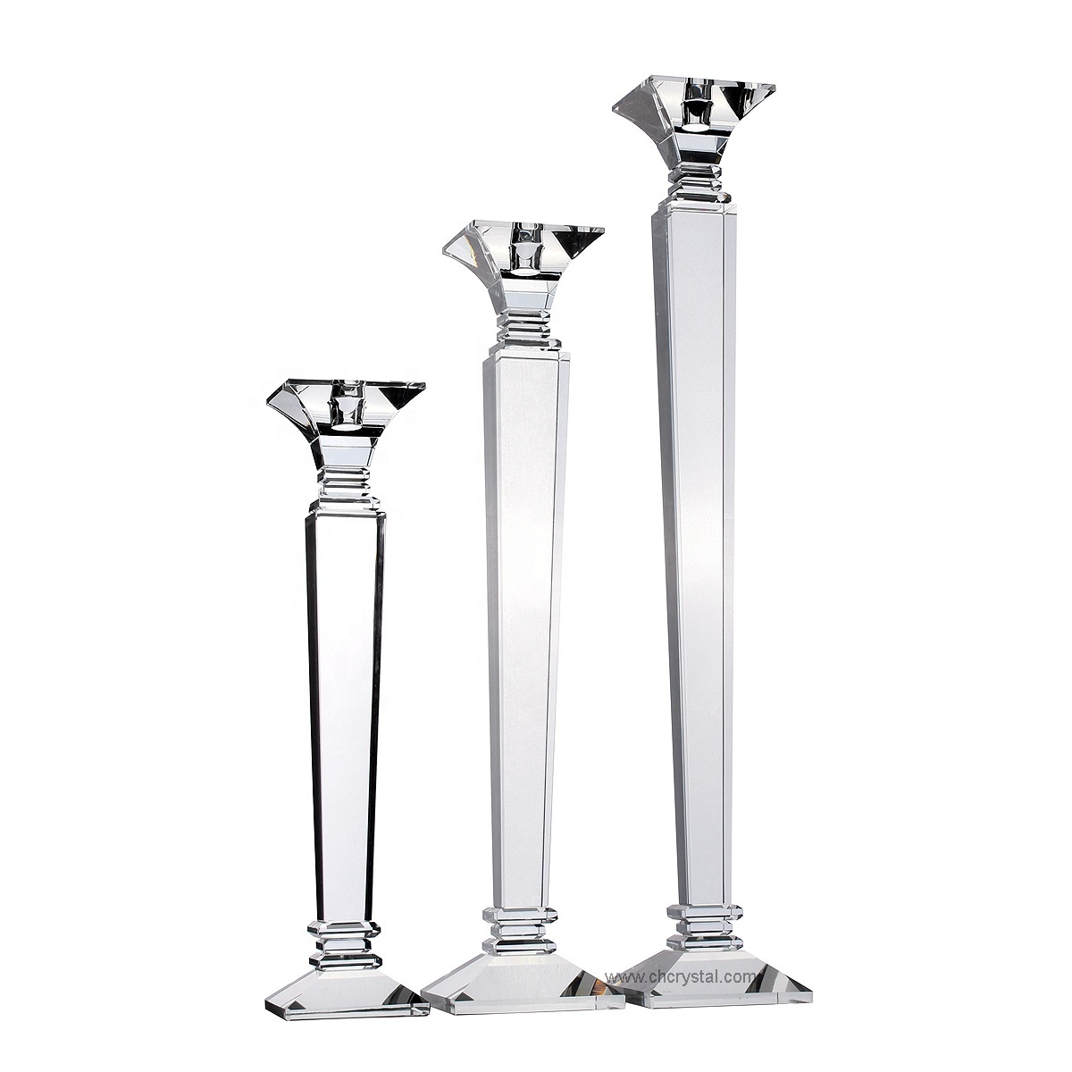 High Quality Wholesale Glass Candle Holder Table Centerpieces For Wedding Decor Glass Candelabra