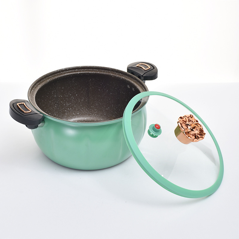 Home Kitchen Pumpkin Shape Micro Pressure Cooker,8 L Non-Stick Multi-Functional Stewing And Boiling Soup Pot