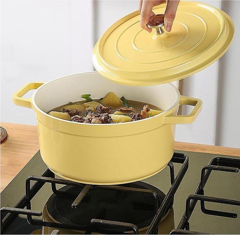 Cookware Set Casserole Nonstick Enamel Iron Cast Cookware Pots And Pans Multifunction Dutch Oven With Cover Cooking Kitchen Ware