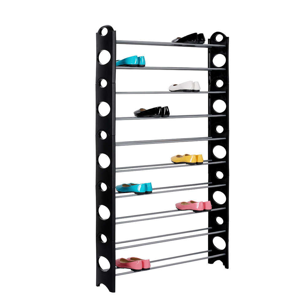 Hot Sale Stock Portable 10 Tier Standing Shoe Rack Organizer Tower Stackable Shoes Storage Shelf for 30 Pairs of Shoes