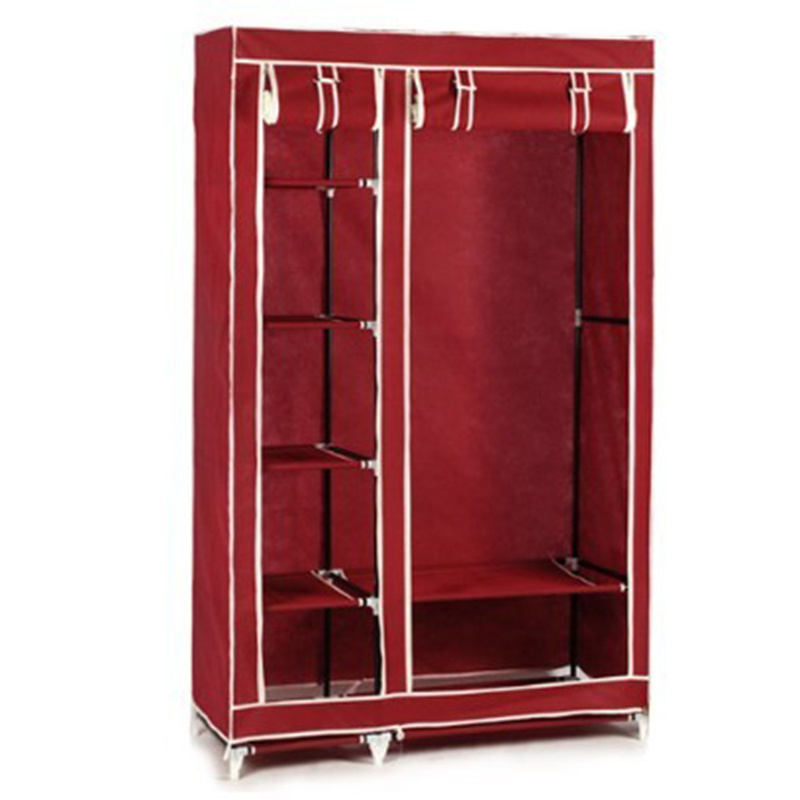 Easy DIY Canvas Fabric Wardrobe Assembled for Storage Organizers