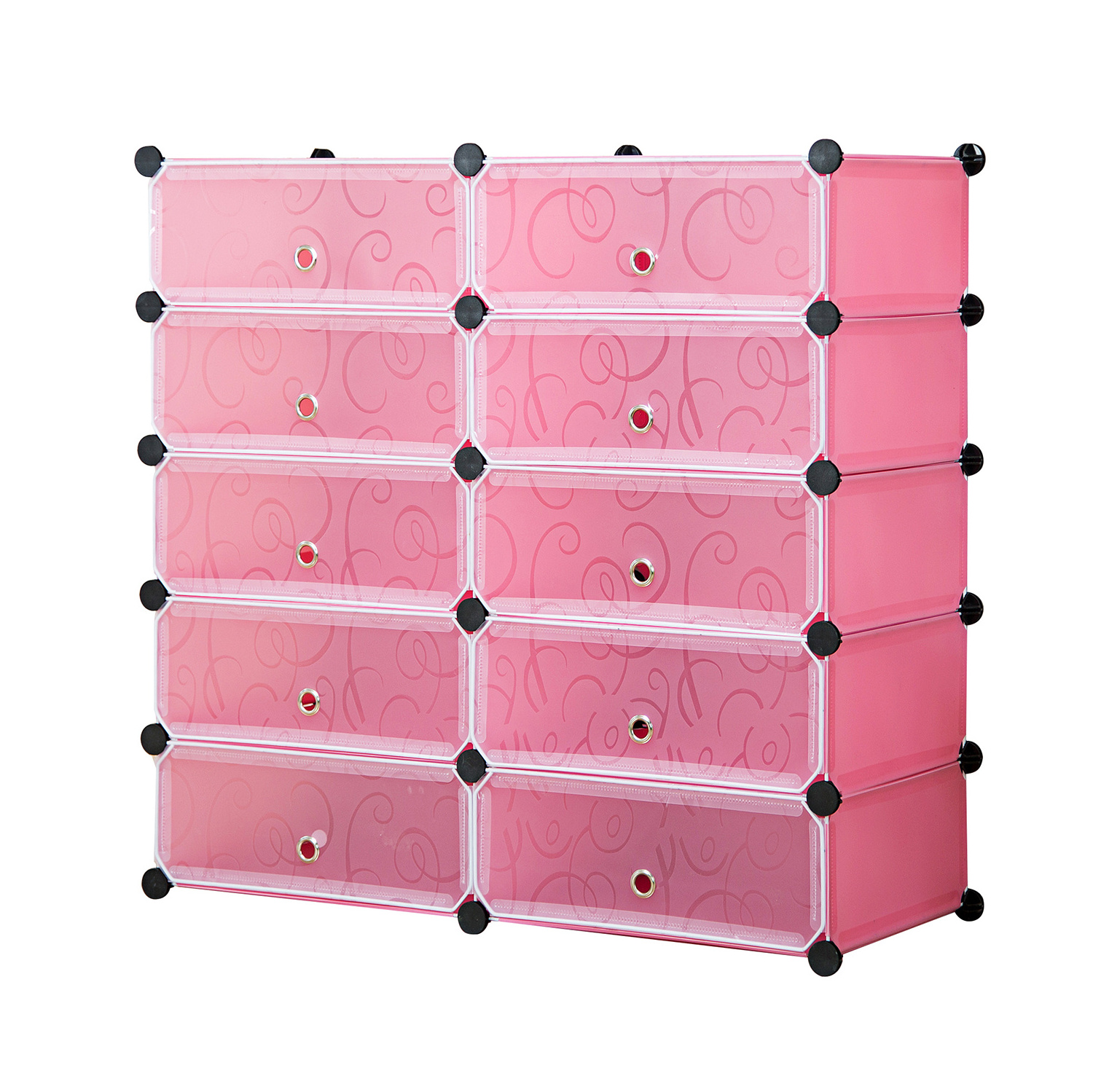 Hot Sale Stackable 10 Cubes DIY Plastic Shoe Storage Organizer