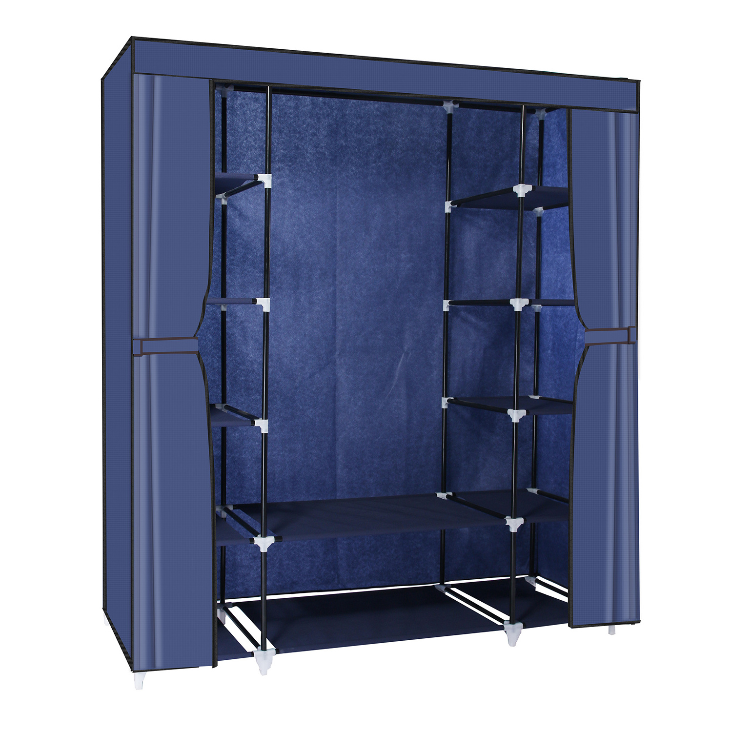 Big Non Woven Fabric Storage Simple Wardrobe With 3 Rolling Door Design Armario