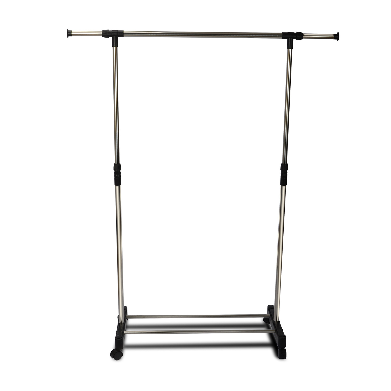 Customized Steel Clothes Rack Single Drying Rack With 4 Wheels