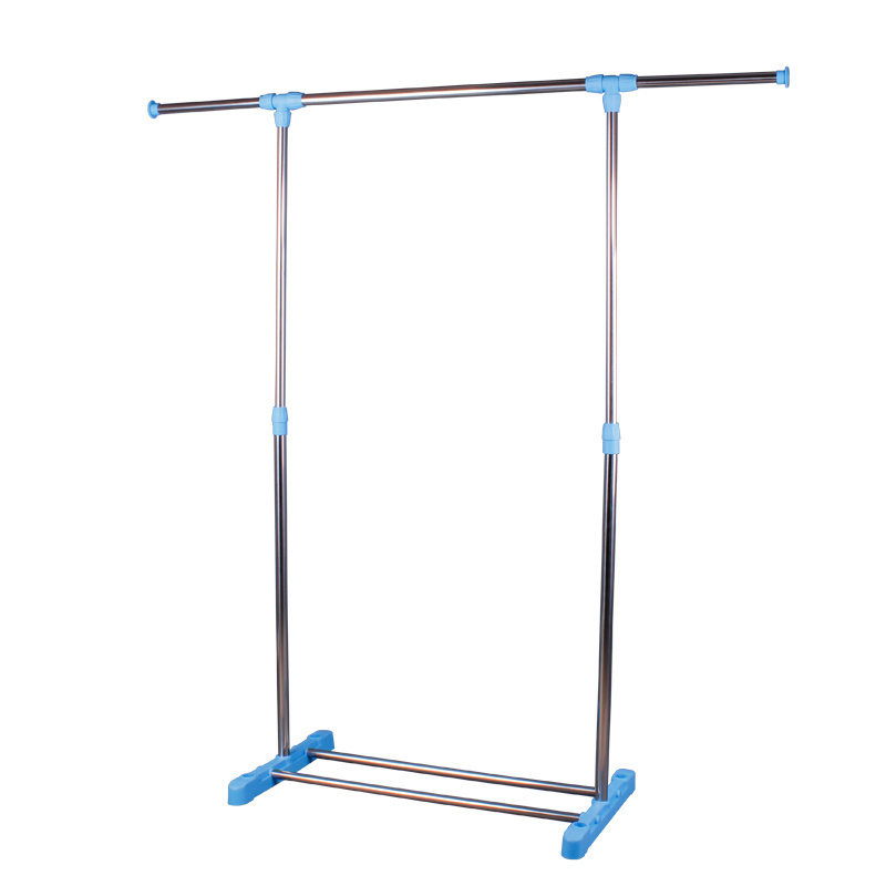 Customized Steel Clothes Rack Single Drying Rack With 4 Wheels