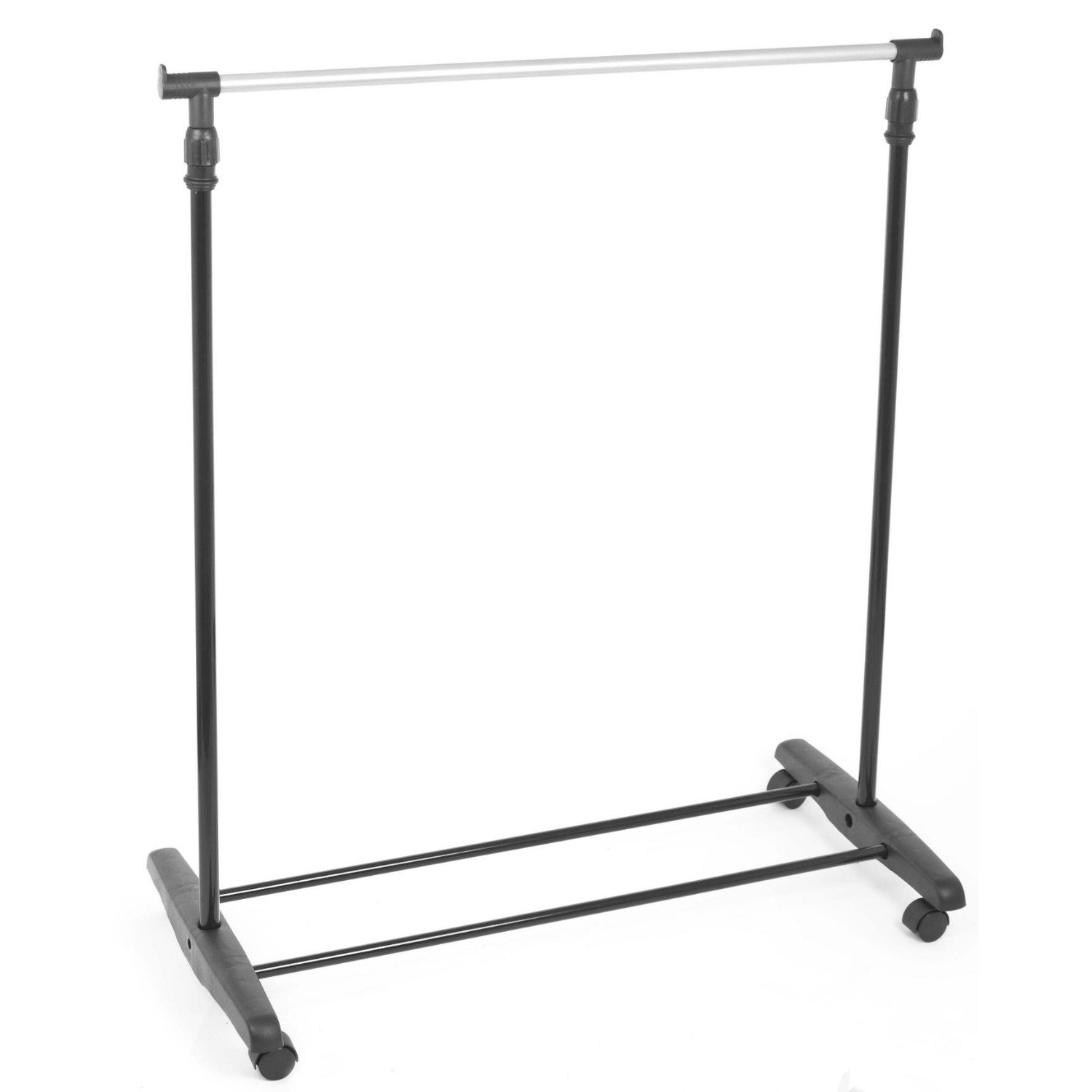 Stainless Steel Single bar Cloth hanger adjustable garment  clothes rack for living room