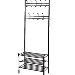 TM-501 Metal Steel Coat Rack and Corner Storage Shelf for Living Room and Home Furniture