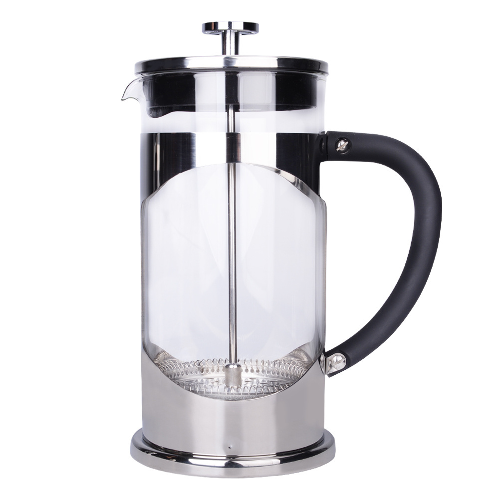 New Arrival Friendly 350ml Quality Large Glass Coffee Maker Stainless Steel Cafetiere French Press