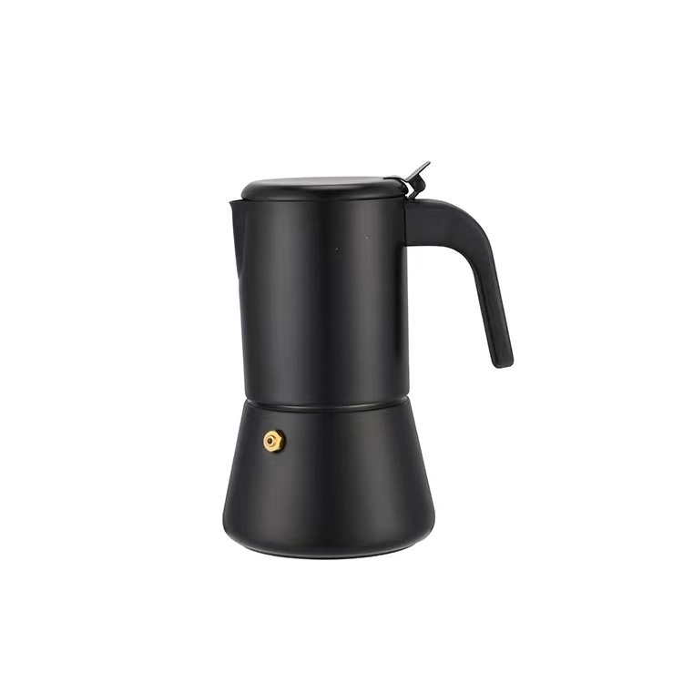 2023 Italian 6cups black Stainless Steel Stovetop Coffee Maker moka pot