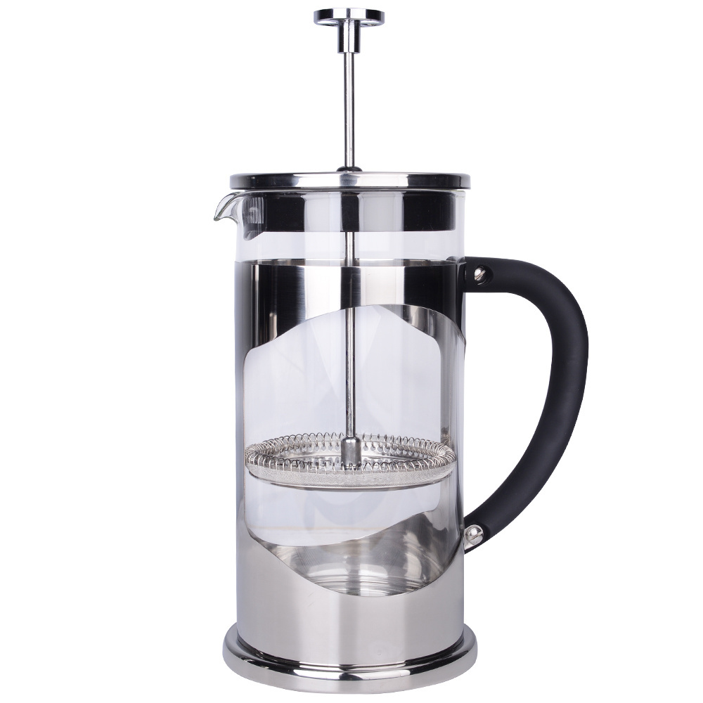 New Arrival Friendly 350ml Quality Large Glass Coffee Maker Stainless Steel Cafetiere French Press