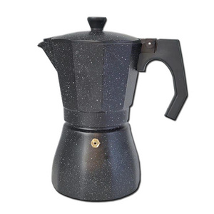 Stock 3cup 6 Cups Stone Color Cafeteira Expresso Aluminum Moka Pot Espresso Coffee Maker