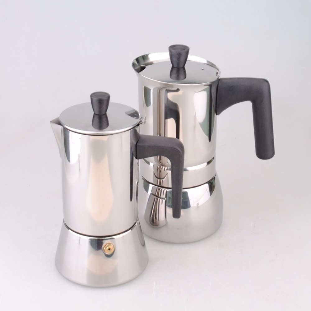 6 Cup Stainless Steel Stovetop Moka Pot / Italian Espresso Coffee Maker