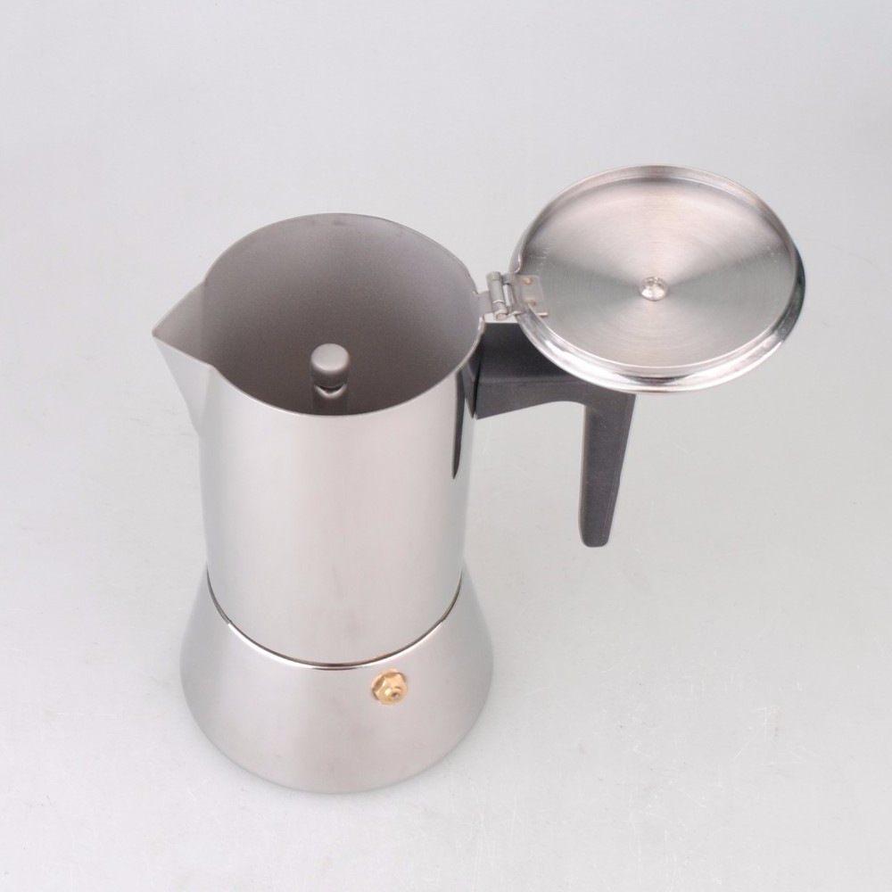 6 Cup Stainless Steel Stovetop Moka Pot / Italian Espresso Coffee Maker