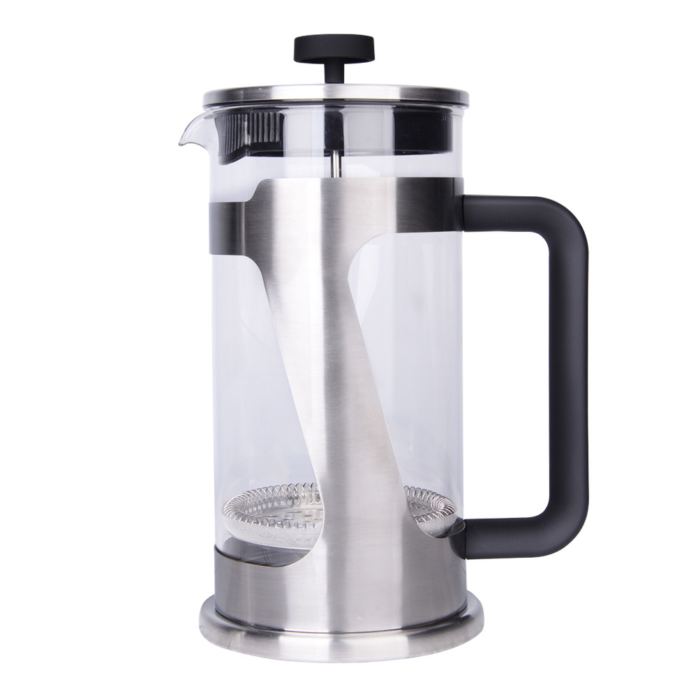 New Arrival Friendly 350ml Quality Large Glass Coffee Maker Stainless Steel Cafetiere French Press