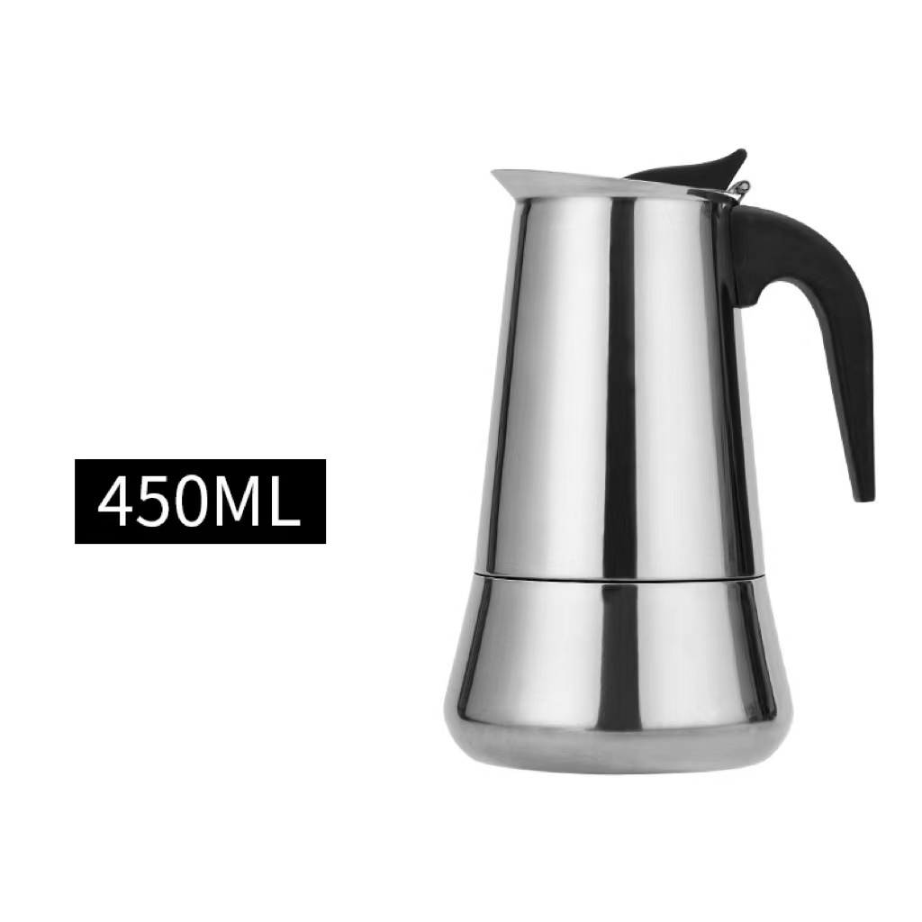 Personalized Stovetop Espresso Maker stainless steel 6 Cup Espresso Moka Pot Espresso Percolator Italian Coffee Maker