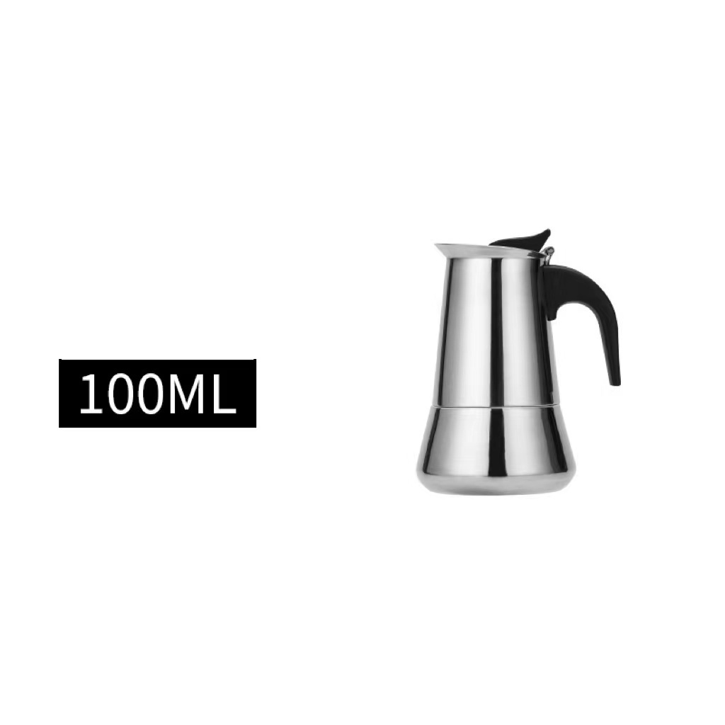 Personalized Stovetop Espresso Maker stainless steel 6 Cup Espresso Moka Pot Espresso Percolator Italian Coffee Maker