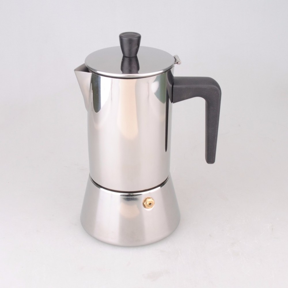 6 Cup Stainless Steel Stovetop Moka Pot / Italian Espresso Coffee Maker