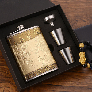 9oz Stainless Steel Hip Flask Bottle set with Free Funnel Liquor And  Tobacco Pipe Drinking of Alcohol Whiskey Groomsman Gift