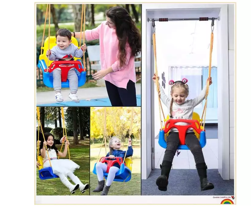 4-in-1 baby swing multi-function plastic toys hanging toddler infant swing seat outdoor  indoor