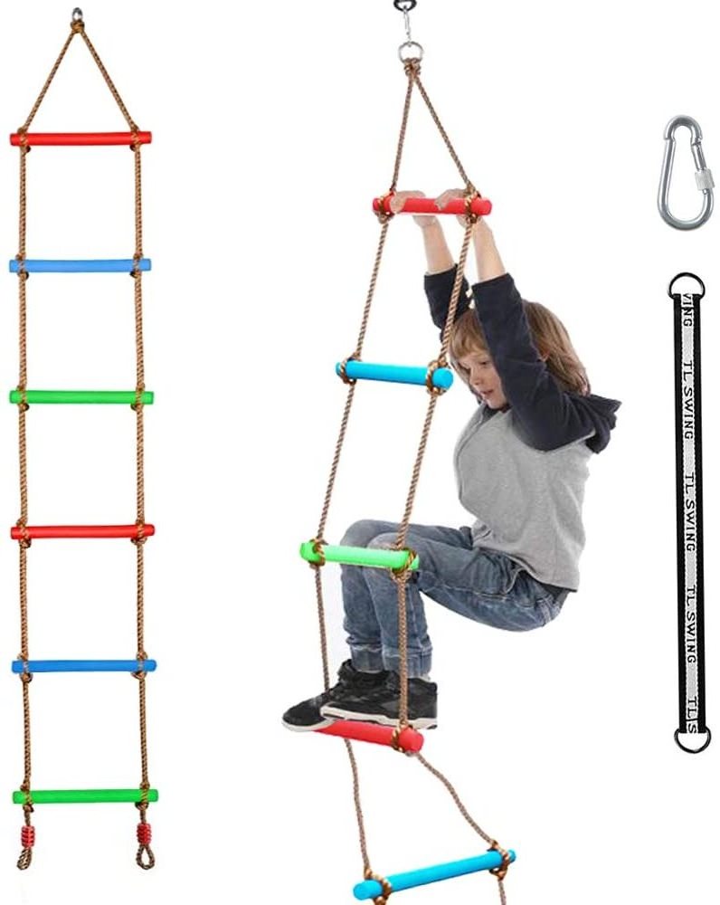 Climbing Rope Ladder Kids Tree Swing  monkey ladder for kids Indoor and Outdoor Backyard Playground Play Swing Sets Accessories