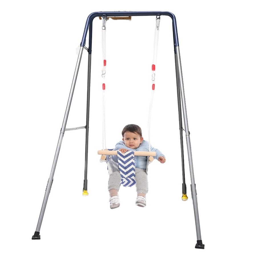 Baby swing chair play metal swing set with stand for Playground Equipment