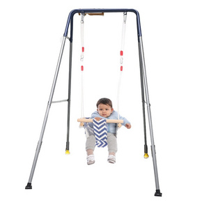 Baby swing chair play metal swing set with stand for Playground Equipment