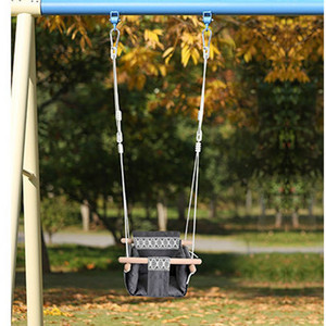 New Design Dark Grey Canvas Lace Swing with Pillow Hanging Gym for Kids