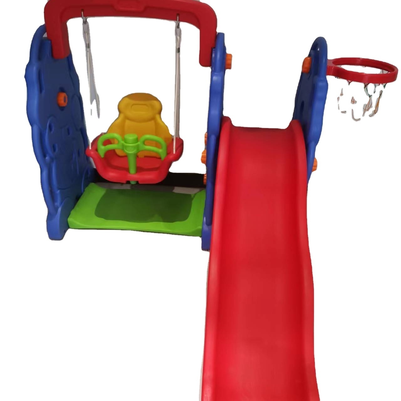 Wholesale children swing sets outdoor playground kids backyard Plastic Swing Slide Set happy toy swing sets