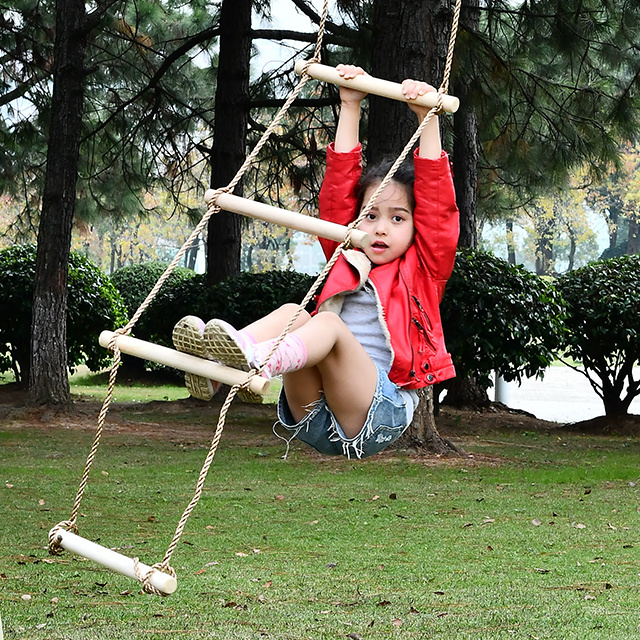 Outdoor or Indoor Climbing Rope Ladder for Ninjay Slackline