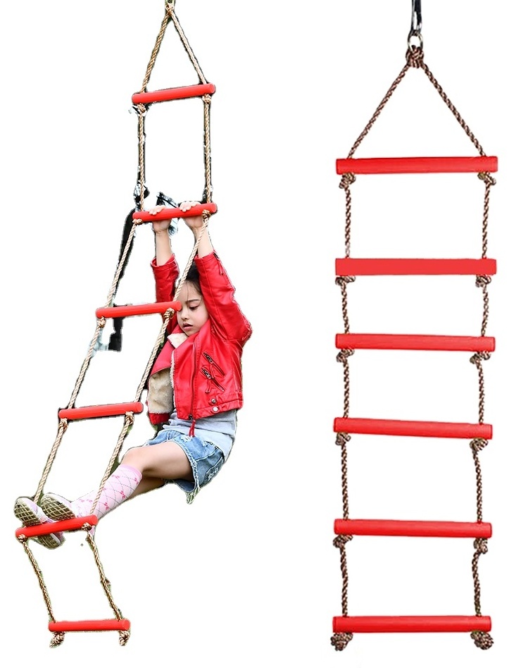 Outdoor swing Garden kids plastic climbing rope ladder for sale