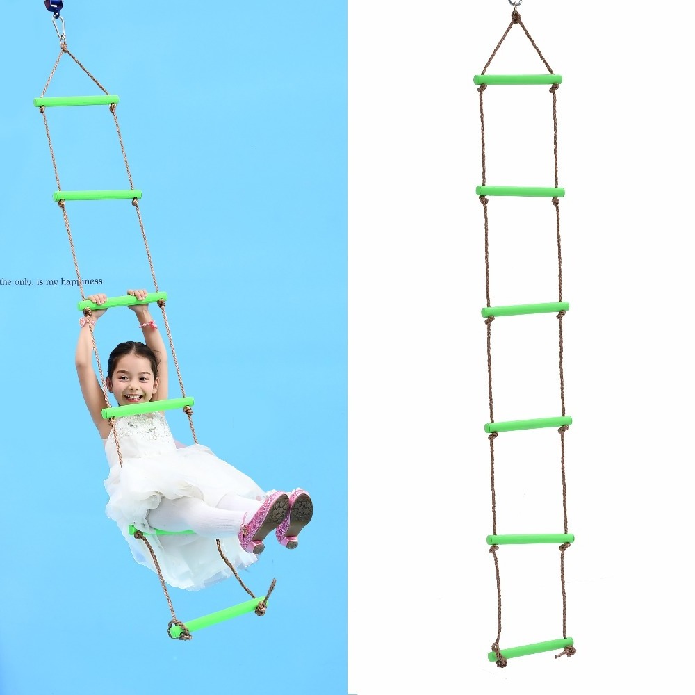 Outdoor swing Garden kids plastic climbing rope ladder for sale