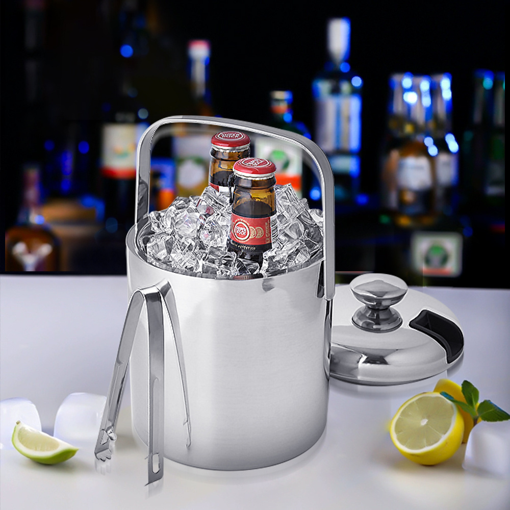 Creation Factory Wholesale New Product Stainless Steel Bucket Iced Champagne Wine Beer Vodka Ice Cube Bucket