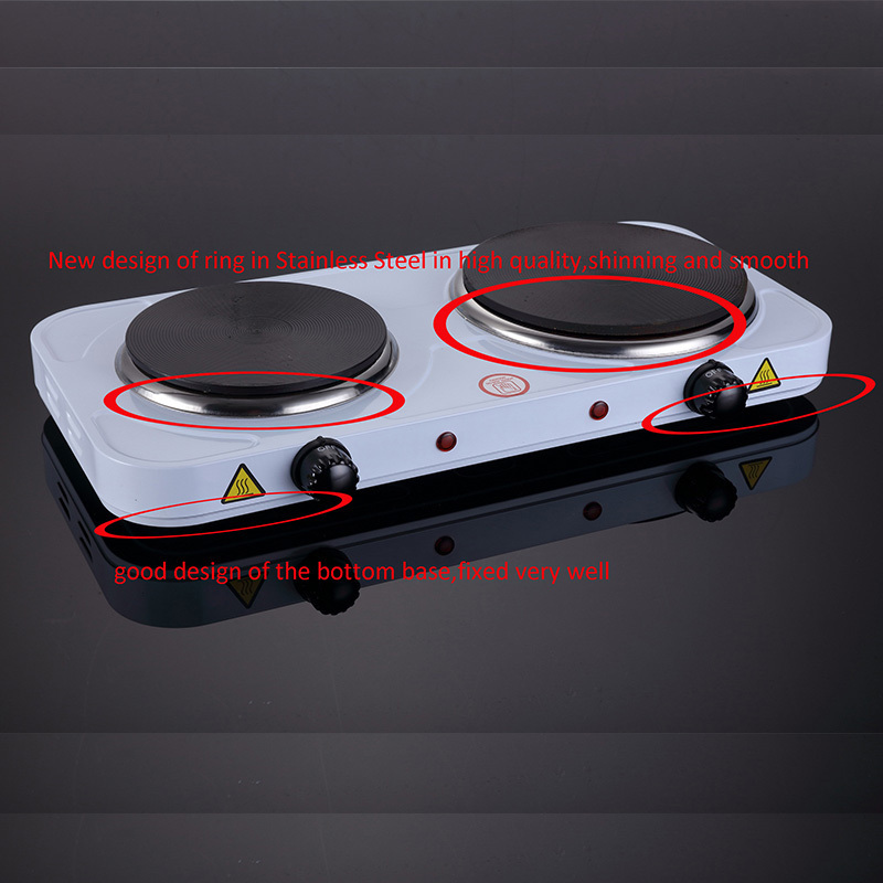 Manufacturer Portable Double Burner 2500 Watt Cooking Electric Stove Hot Plate With Good Quality