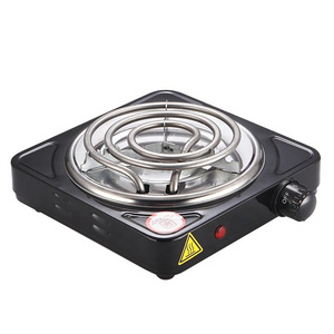 Home kitchen appliance 1000W electric cooking single hot plate with coil heating tube for Family Cooking