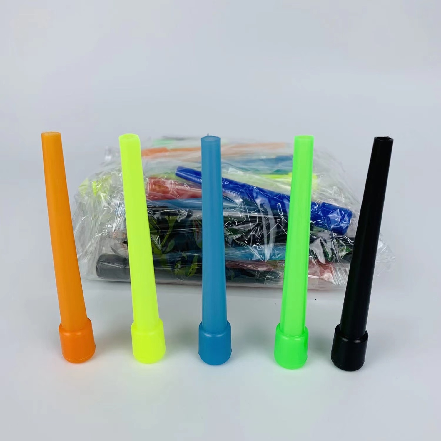 LOMINT 90mm Disposable Hookah Mouthpieces Shisha Mouth Tips Plastic Mix Color Individually Wrapped Accessories Wholesale LM-M008