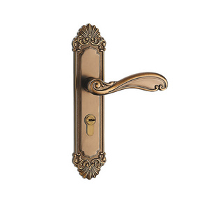 Hot sale vintage  interior zinc alloy door handle lock for wooden door