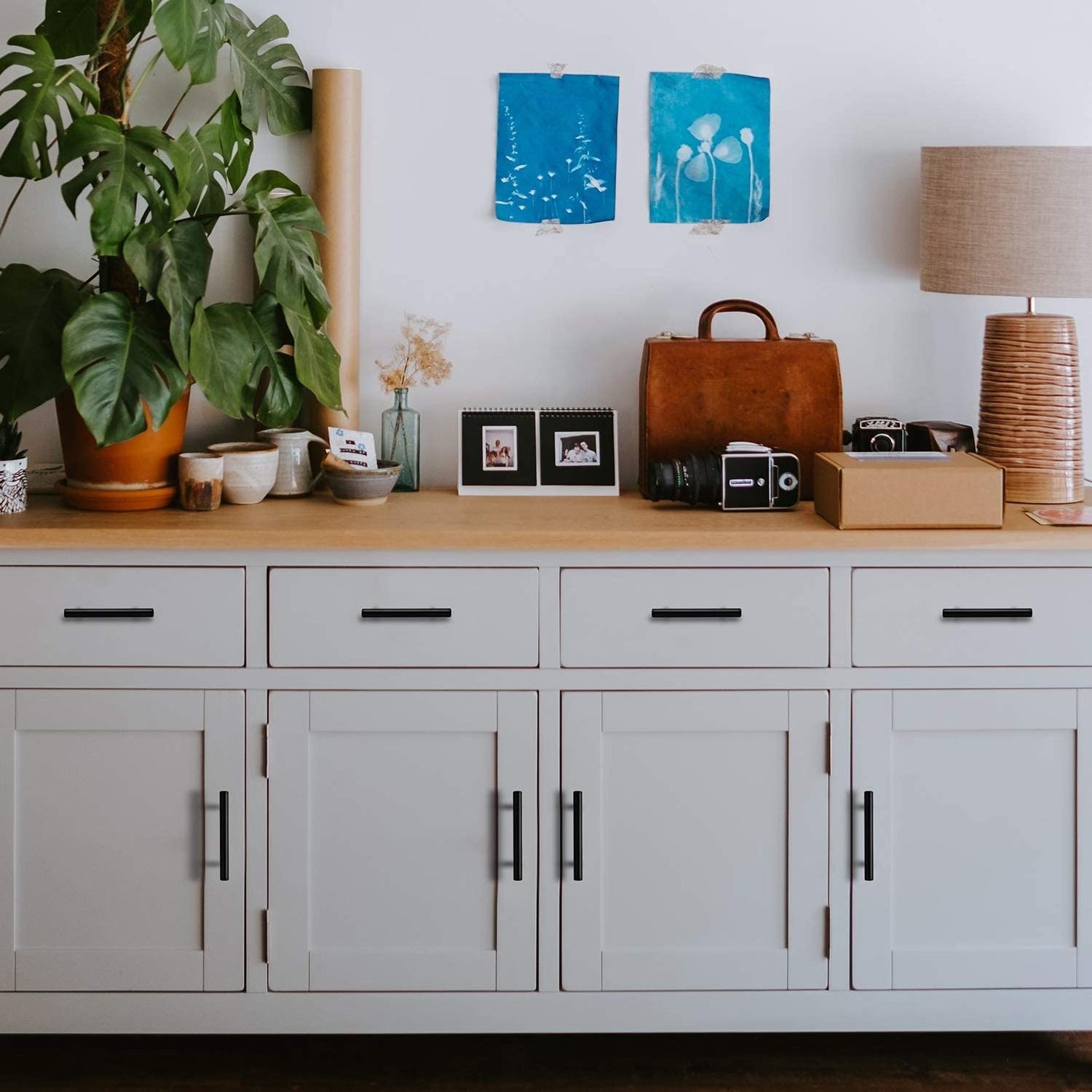 Black Stainless Steel Furniture Cabinet Handles and Knobs