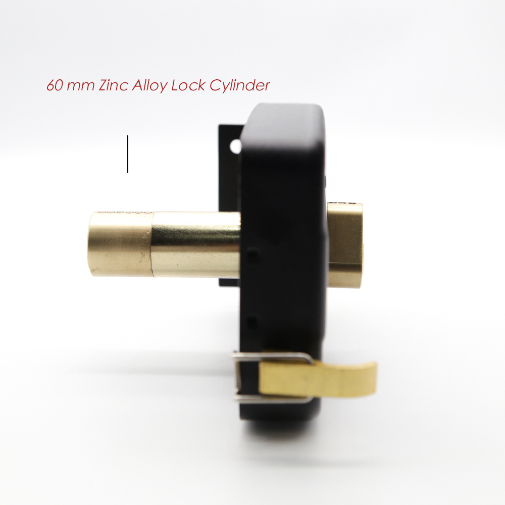 Customized Wholesale Square Bolt Iron Brass Rim Lock with Brass Keys