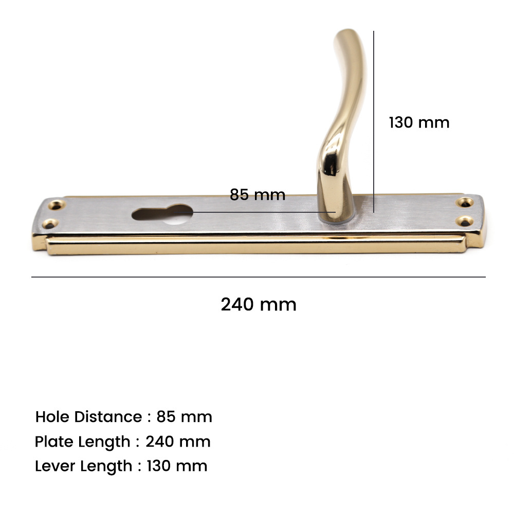 Luxury Panel Iron with Aluminum Door Handle for Wooden Door