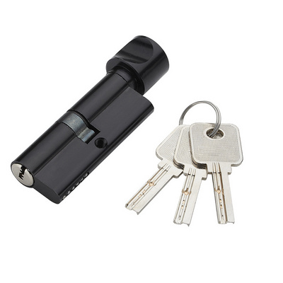 cheap single open  lock cylinder with knob interior door lock cylinder with key