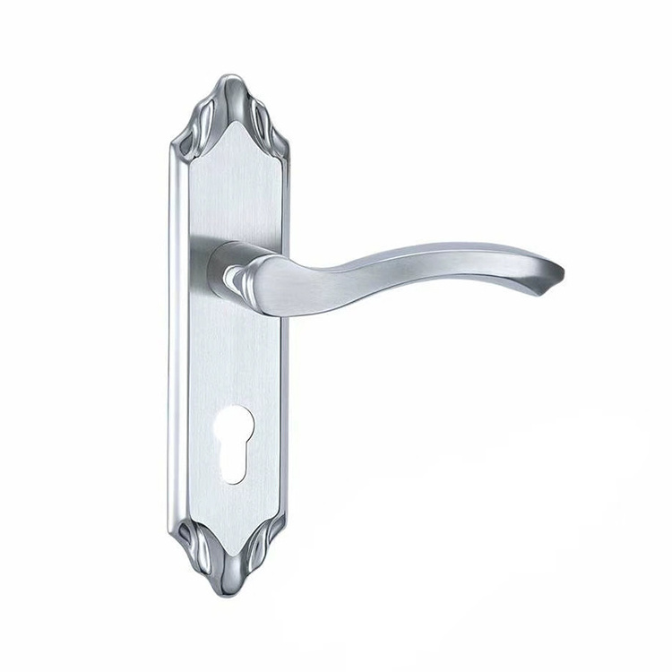 Stainless steel privacy security interior mortise lock door handle for wooden door